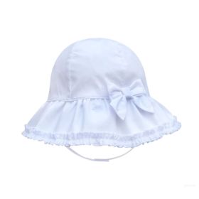 Summer Fashion Princess Ruffles Basin Children Hat Of The Girls  (White)