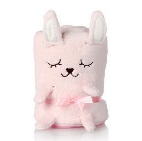 Super Soft Blanket for Baby Pink Sleepy Bunny Thin Blanket