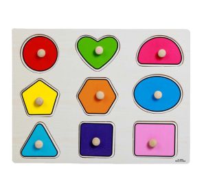 Lovely Wood Jigsaw Puzzles For Babies Kids / Educational Toys- Geometric Shapes