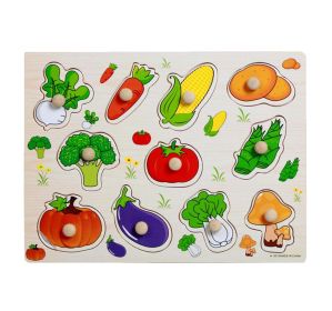 Babies And Kids Wood Jigsaw Puzzles Educational Toy Puzzles- Vegetable Cognition