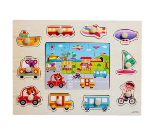 Kids And Children Lovely Wood Jigsaw Puzzles Educational Toy Puzzles, Vehicles