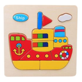 Children's Educational Toys World Wooden 3D Three-dimensional Jigsaw Baby Puzzle Toys, Ship