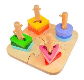 Lovely Colorful Kids Educational Handcraft Toy Geometrical Shape Building Block