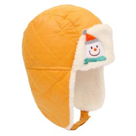 Winter Baby Kids Warm Earmuffs Hats Comfortable Cotton Inner Caps Best Gift-Yellow