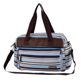Smart Big Capacity Functional Diaper Bags For Mummy  Strips Blue (42*31*15cm)
