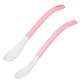 Lovely Infant Spoons Hot Sale Baby Spoons Set 2 Count Pink
