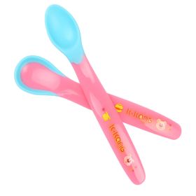 Kiddy Cute Spoon, Infant Spoons Set , 2 Count Pink