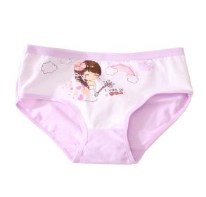Lovely Cartoon Underwear Cotton Briefs Panties for Little Girls, Set of 4, NO.006