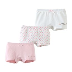 Set of 3 Soft Cotton Safety Pants Little Girl's Lovely Underwear, Fresh Pattern, Height 105-115cm