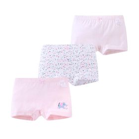 Set of 3 Soft Cotton Safety Pants Little Girl's Lovely Pattern Underwear C, Height 85-95cm