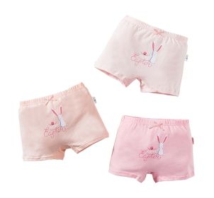 Girl's Boyshort Toddler Briefs Cotton Underwear Panties 3 pieces for 2 - 3 Years, M (002)
