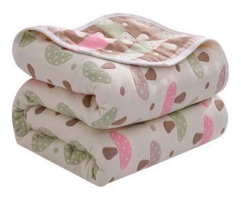Six-layer Gauze Towel Cotton Blanket Autumn Childrens Nap Blanket, Cute Mushroom