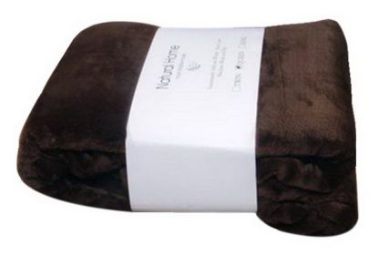 Coral Fleece Blanket Thicken Winter Sofa Quilt Children Nap Blanket Coffee Color