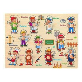 Educational Toys Children Early Learning Jigsaw Grasping Wooden Puzzle-222